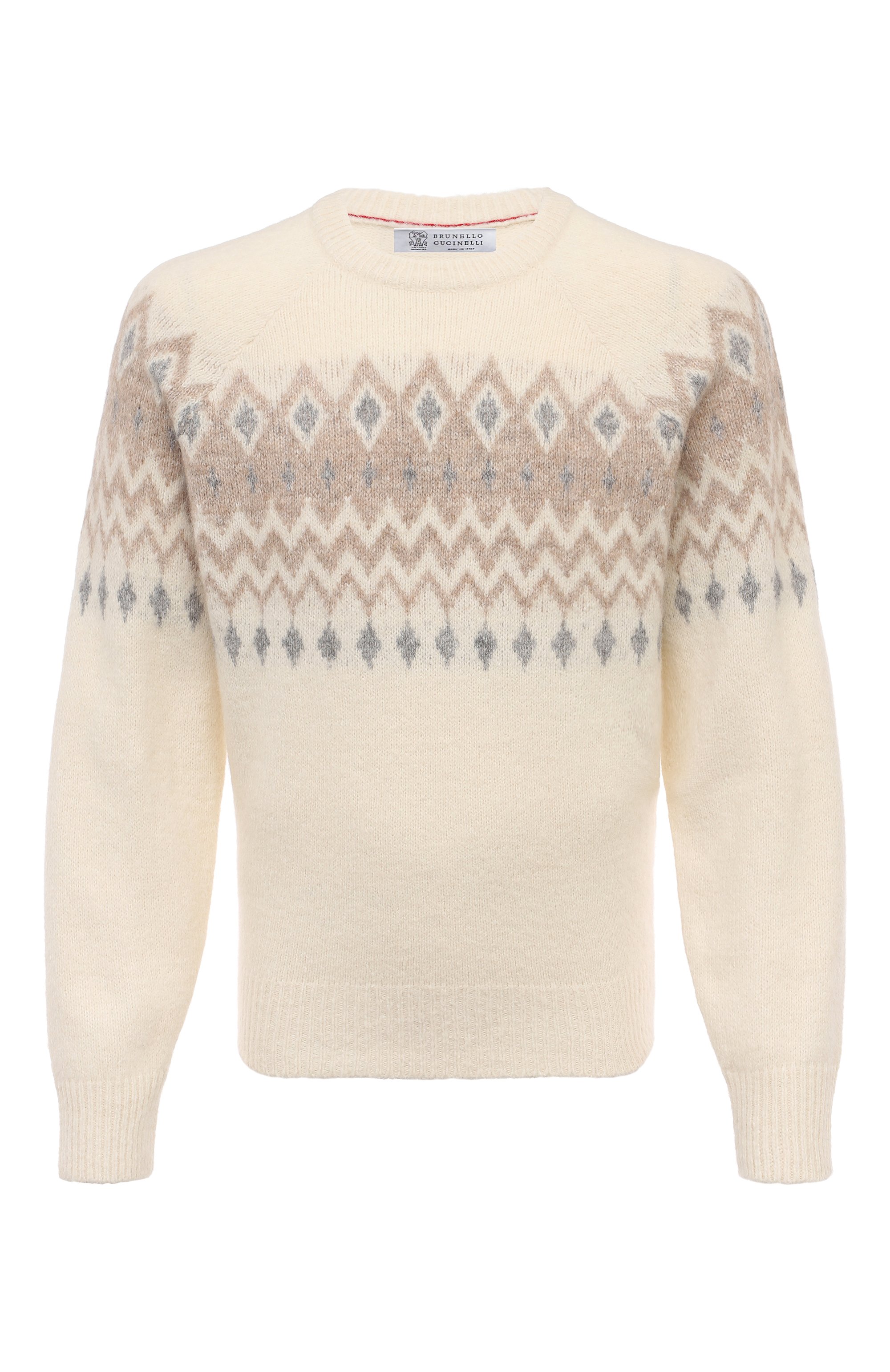 Свитер из шерсти и хлопка BRUNELLO CUCINELLI, арт. MS0504300, фото 1