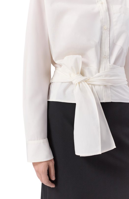 Хлопковая рубашка Weekend Max Mara FRESC0 Белый  FRESC0 Фото 5
