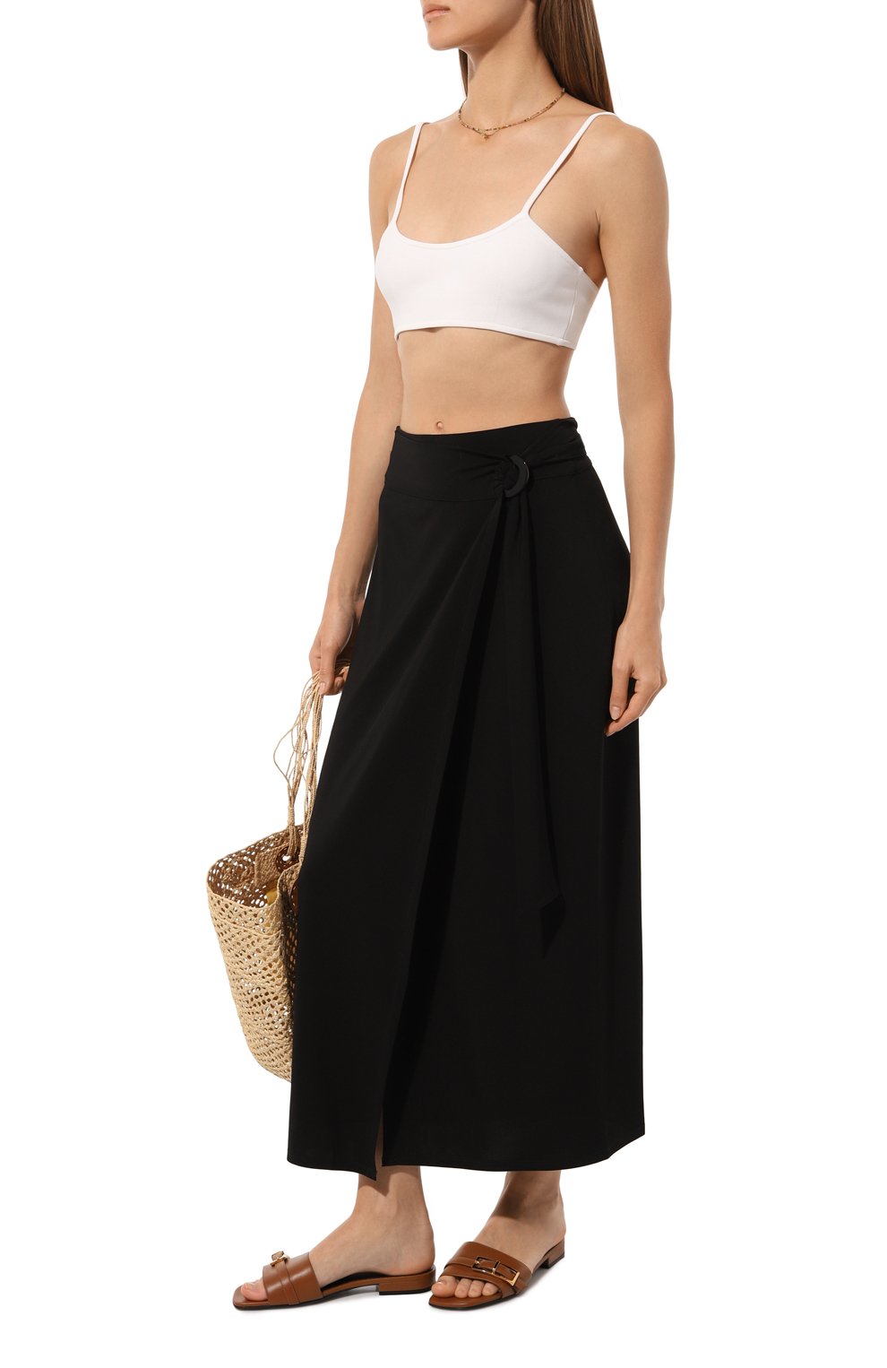 Парео из вискозы WEEKEND MAX MARA черного цвета по цене 27710 руб., арт. BEATO 241669106, фото 2 Парео из вискозы WEEKEND MAX MARA, арт. BEATO 241669106, фото 2