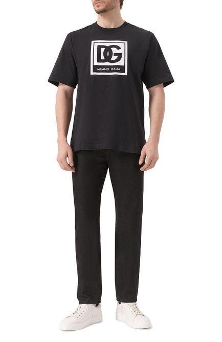 Мужские джинсы BALMAIN черного цвета, арт. EH0MI083/DF72 | Фото 2 (Драгоценные камни: Проставлено; Длина (брюки, джинсы): Стандартные; Материал внешний: Хлопок; Материа�л сплава: Проставлено)