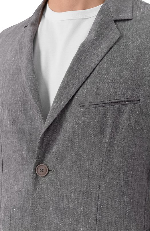 Пиджак изо льна и шерсти Giorgio Armani GM001564/TE14457 Серый  GM001564/TE14457 Фото 7