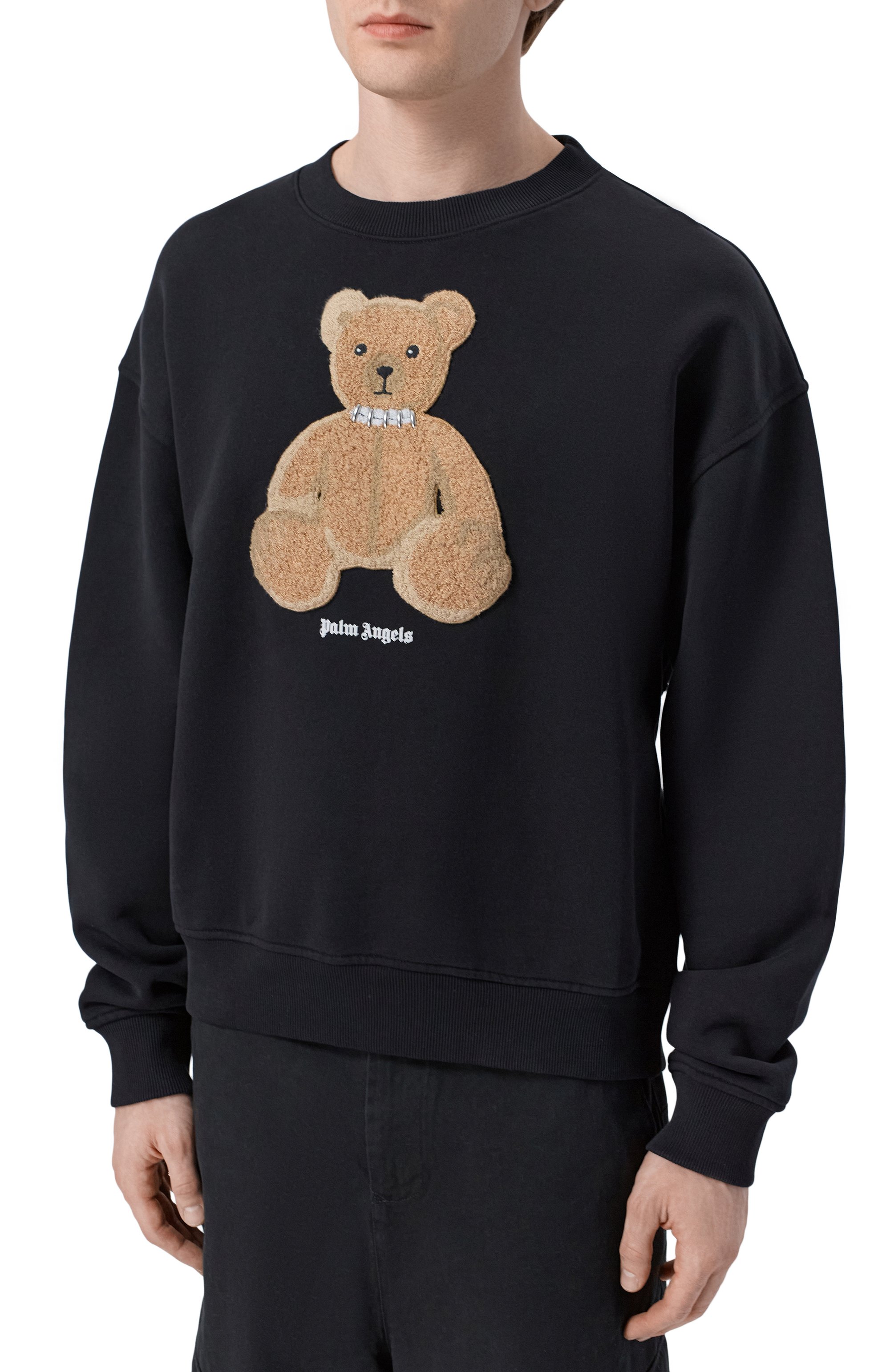 Хлопковый свитшот PALM ANGELS, арт. PMBA08HS26FLE009, фото 3