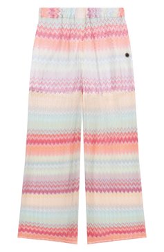 Детские брюки из вискозы MISSONI разноцветного цвета, арт. MW6B90/Q0077/12-16 | Фото 1 (Материал внешний: Вискоза; Нос: Не проставлено; Материал подклада: Хлопок; Случай: Повседневный; Автоматизация состава: Проставлено; Ростовка одежда: 13 - 15 лет | 158 см, 12 лет | 152 см)