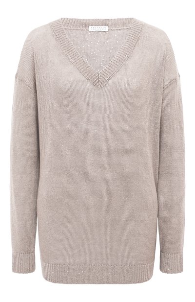 Женский пуловер изо льна и шелка BRUNELLO CUCINELLI, арт. M1000B1033