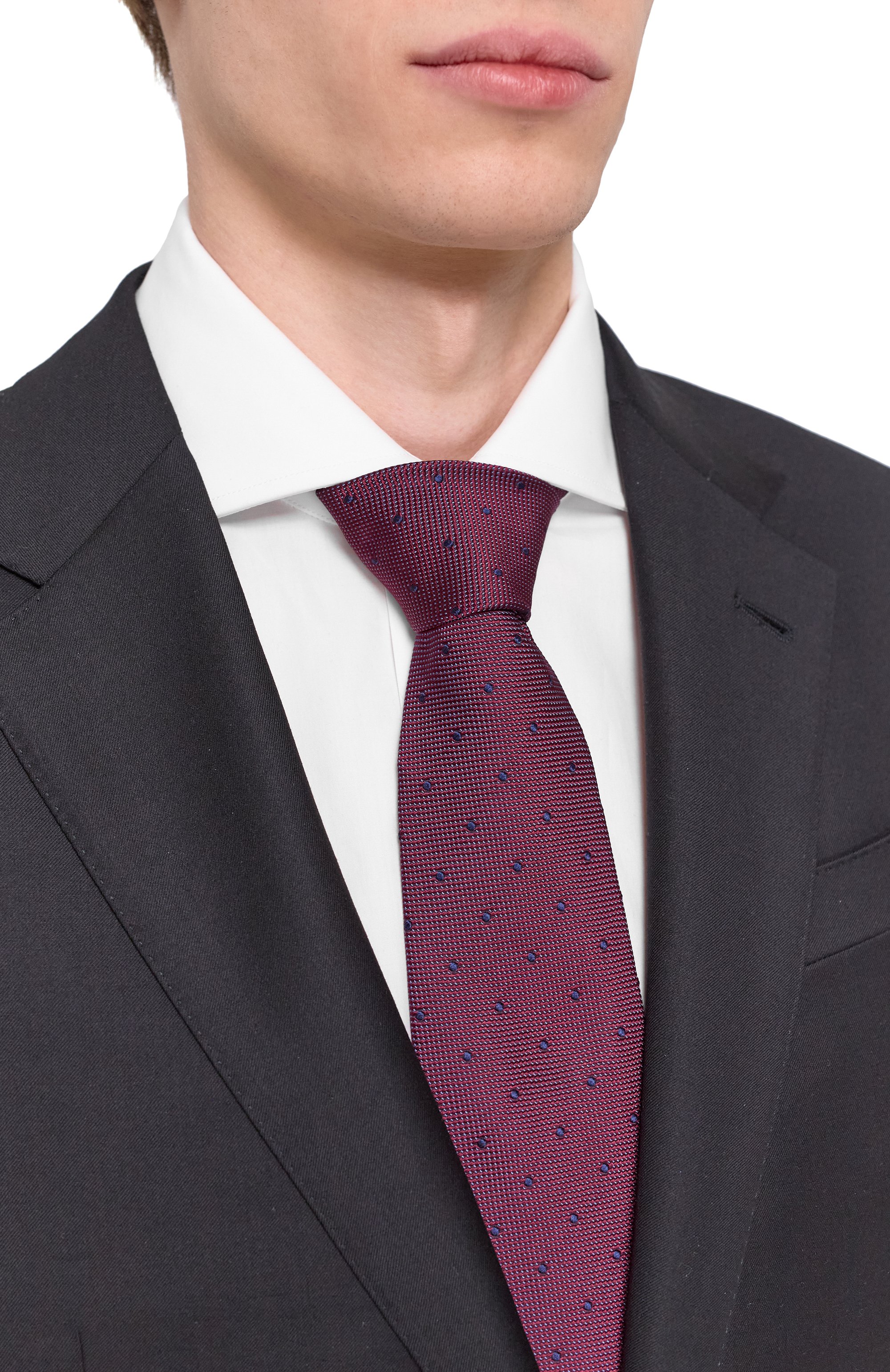 Шелковый галстук CORNELIANI бордового цвета по цене 25950 руб., арт. 25U302-2520307, фото 2 Шелковый галстук CORNELIANI, арт. 25U302-2520307, фото 2