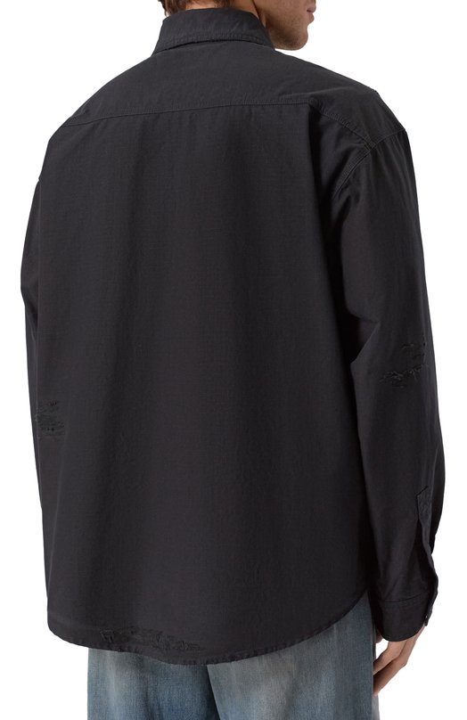 Хлопковая рубашка Balenciaga 831349/TSP01 Серый  831349/TSP01 Фото 4