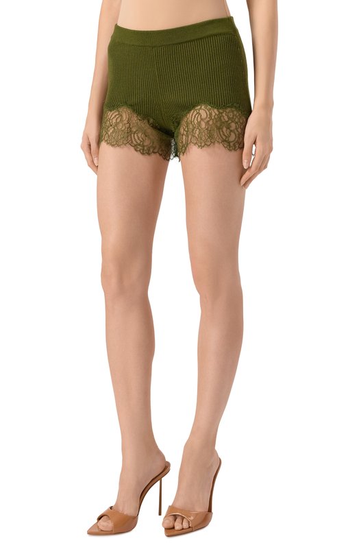 Шерстяные шорты Blumarine 2P207A Хаки  2P207A Фото 3