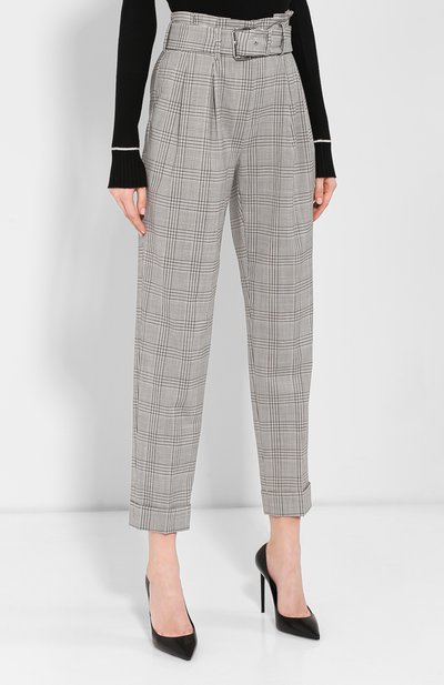 Шерстяные брюки MICHAEL MICHAEL KORS серого цвета по цене 19950 руб., арт. MU93H6KBSM, фото 3 Шерстяные брюки MICHAEL MICHAEL KORS, арт. MU93H6KBSM, фото 3