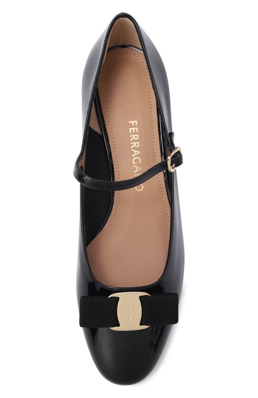 Лакированные туфли Vara Bow 30 Ferragamo 01L345/790 Чёрный  01L345/790 Фото 6