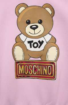 Детская комплект из свитшота и брюк MOSCHINO розового цвета, арт. HDK020/LCA55/4A-8A | Фото 6 (Девочки Кросс-КТ: Костюмы-спорт; Рукава: Длинные; Материал внешний: Синтетический материал, Хлопок; Материал сплава: Проставлено; Драгоценные камни: Проставлено)