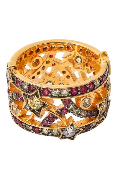 Кольцо small stars QUEENSBEE золотого цвета по цене 90420 руб., арт. 102379, фото 3 Кольцо small stars QUEENSBEE, арт. 102379, фото 3