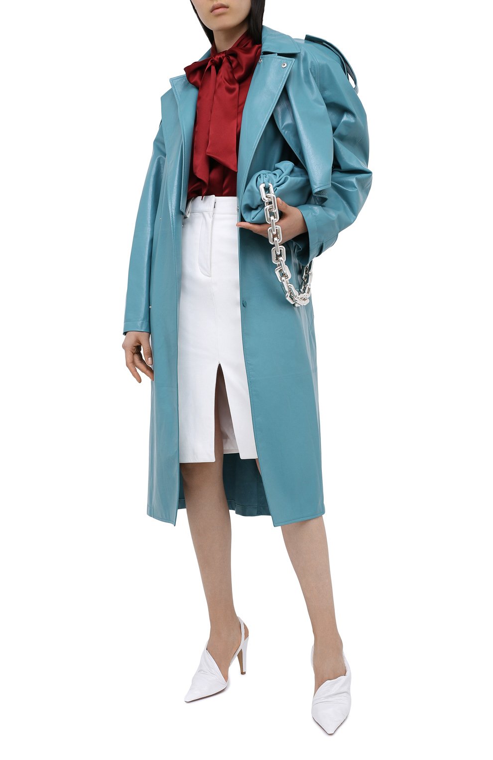 Шелковая блузка SAINT LAURENT, арт. 635897/Y2B43, фото 2