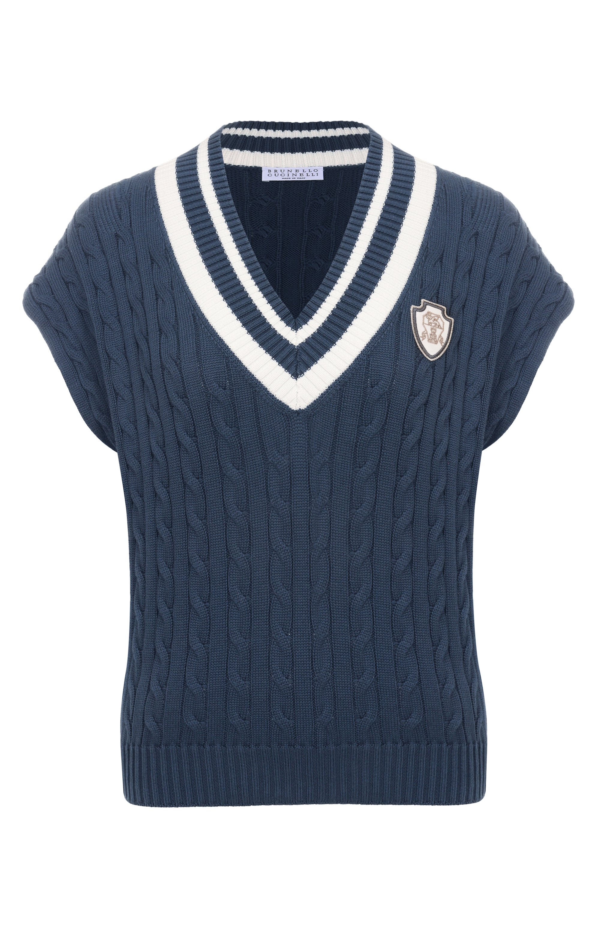 Хлопковый жилет BRUNELLO CUCINELLI, арт. M19756522, фот�о 1