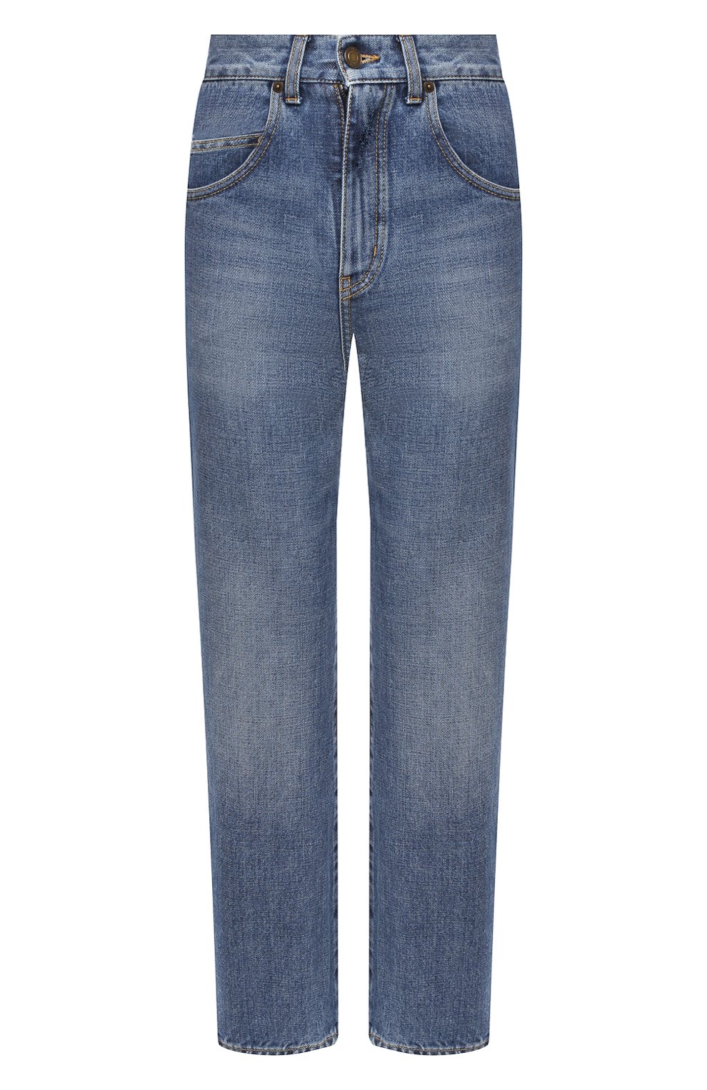 Джинсы SAINT LAURENT синего цвета по цене 89600 руб., арт. 635895/Y893V, фото 1 Джинсы SAINT LAURENT, арт. 635895/Y893V, фото 1