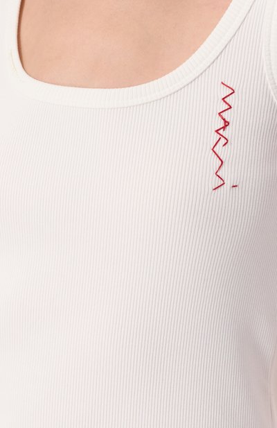 Хлопковая майка MARNI, арт. THJE0348S0/UTC458, фото 5