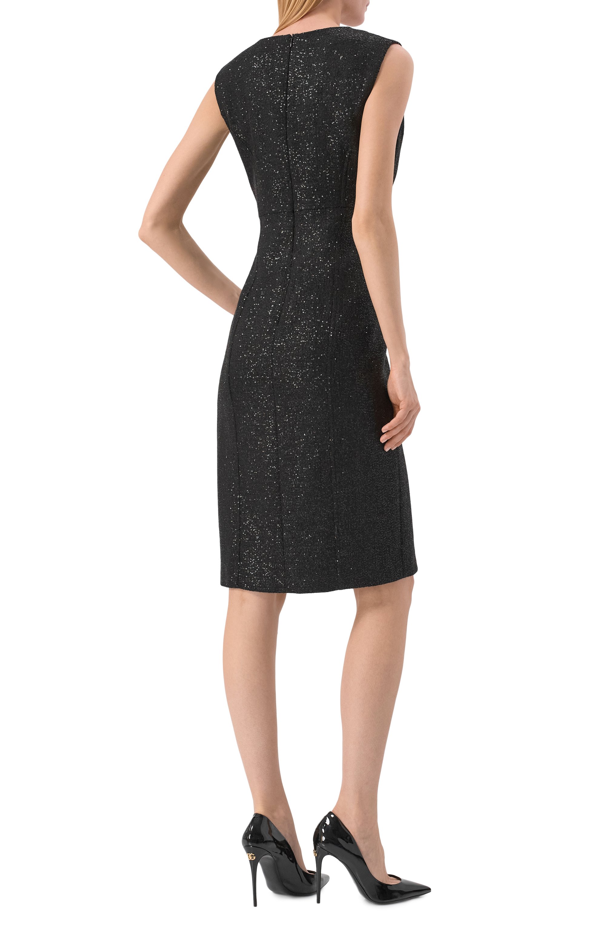 Платье с отделкой пайетками KITON, арт. D56325K0937, фото 3