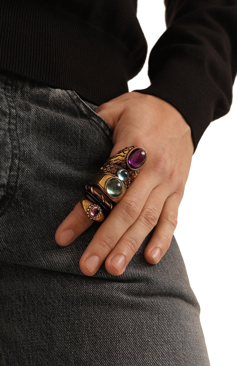 Кольцо DSQUARED2 золотого цвета по цене 34000 руб., арт. RIM0036 37200001, фото 2 Кольцо DSQUARED2, арт. RIM0036 37200001, фото 2