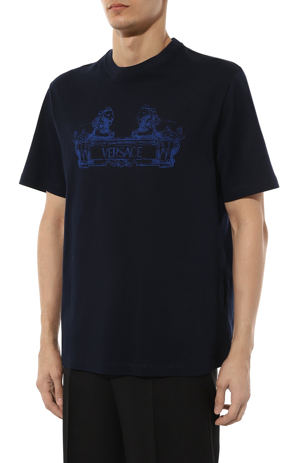 Хлопковая футболка VERSACE, арт. 1013302/1A09867, фото 3