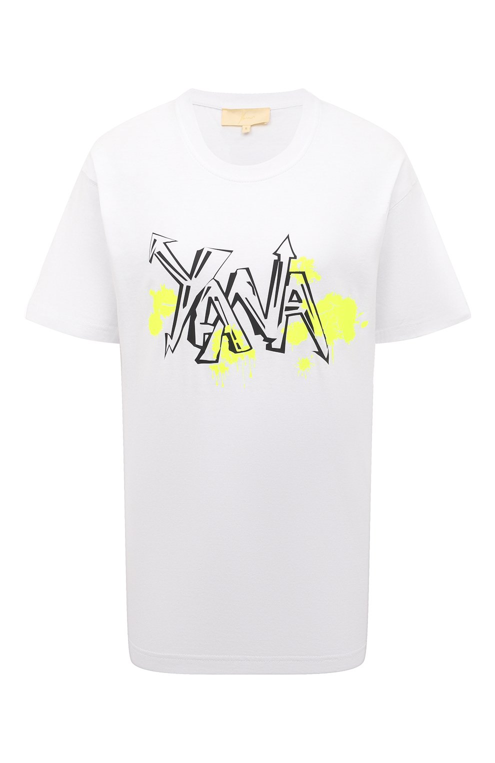 Хлопковая футболка YANA DRESS белого цвета по цене 24000 руб., арт. 1-17-016-105П, фото 1 Хлопковая футболка YANA DRESS, арт. 1-17-016-105П, фото 1