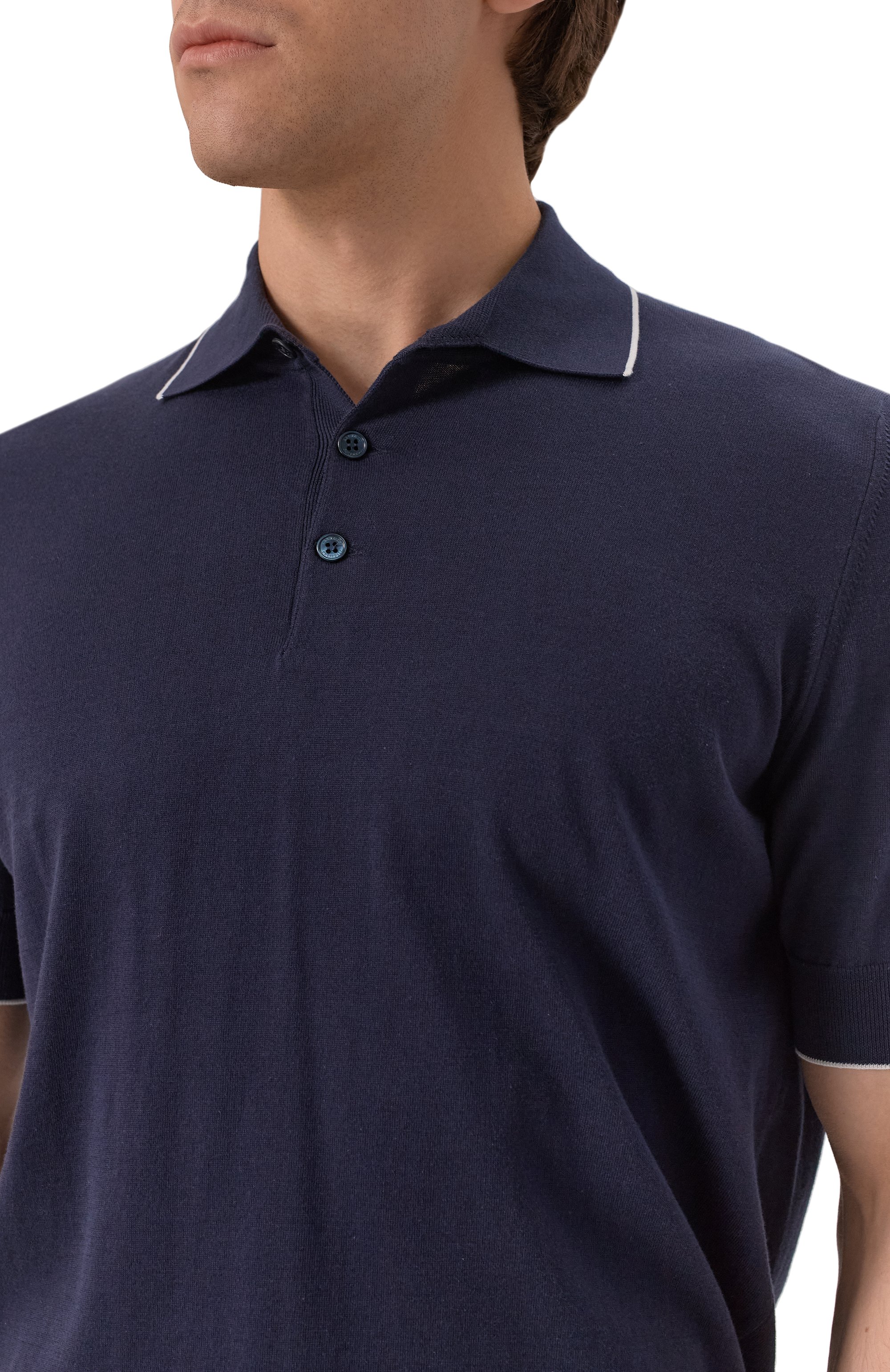 Хлопковое поло BRUNELLO CUCINELLI, арт. M29805205, фото 5