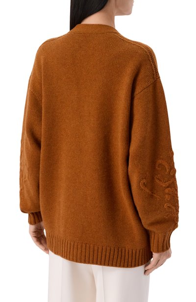 Кашемировый кардиган LORO PIANA оранжевого цвета по цене 894000 руб., арт. FRW1335, фото 4 Кашемировый кардиган LORO PIANA, арт. FRW1335, фото 4