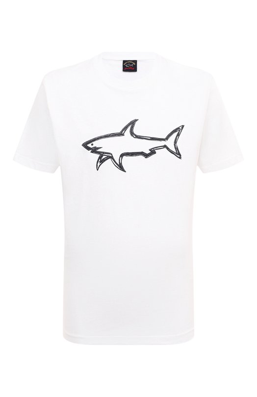 Хлопковая футболка Paul&Shark 12311633 Белый 12311633