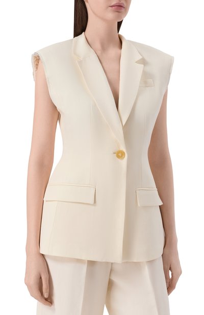 Жилет из вискозы и льна ERIKA CAVALLINI, арт. P6SL03, фото 3