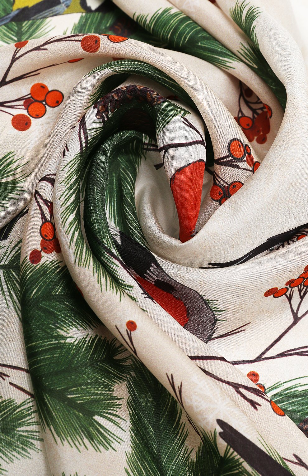 Шелковый платок зимний лес GOURJI, арт. T26WF7RW, фото 3