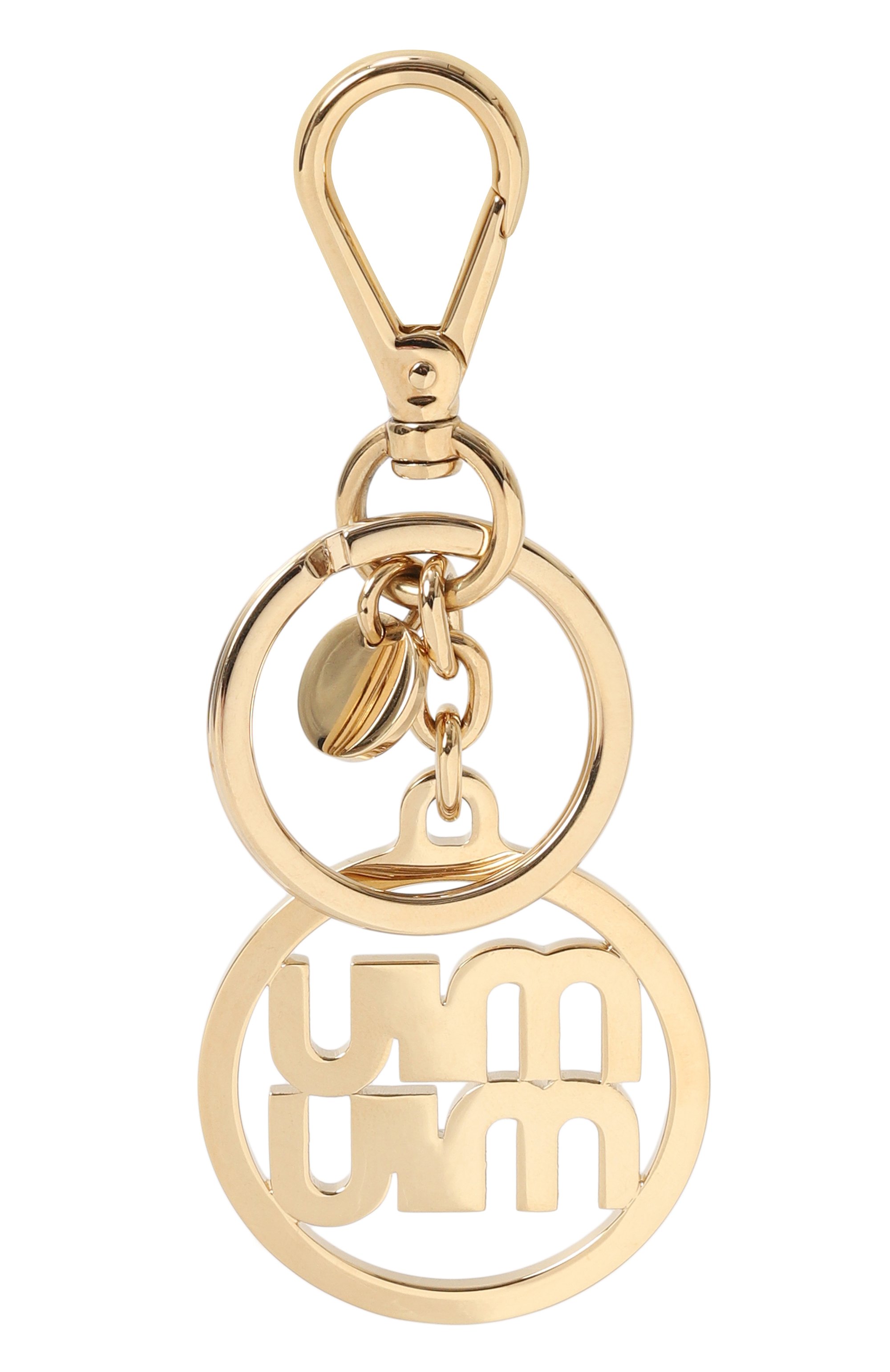 Брелок MIU MIU золотого цвета по цене 37000 руб., арт. 5PM027-2F4B-F0NXA, фото 2 Брелок MIU MIU, арт. 5PM027-2F4B-F0NXA, фото 2