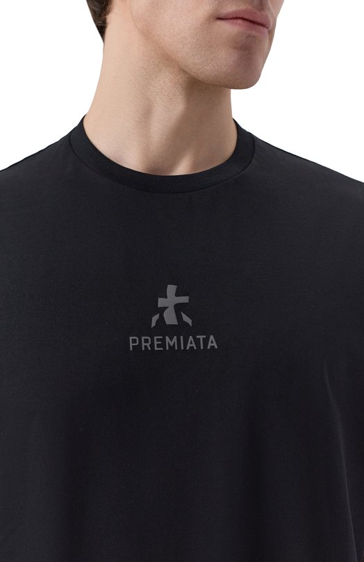 Хлопковая футболка Premiata PA1017 Чёрный  PA1017 Фото 5