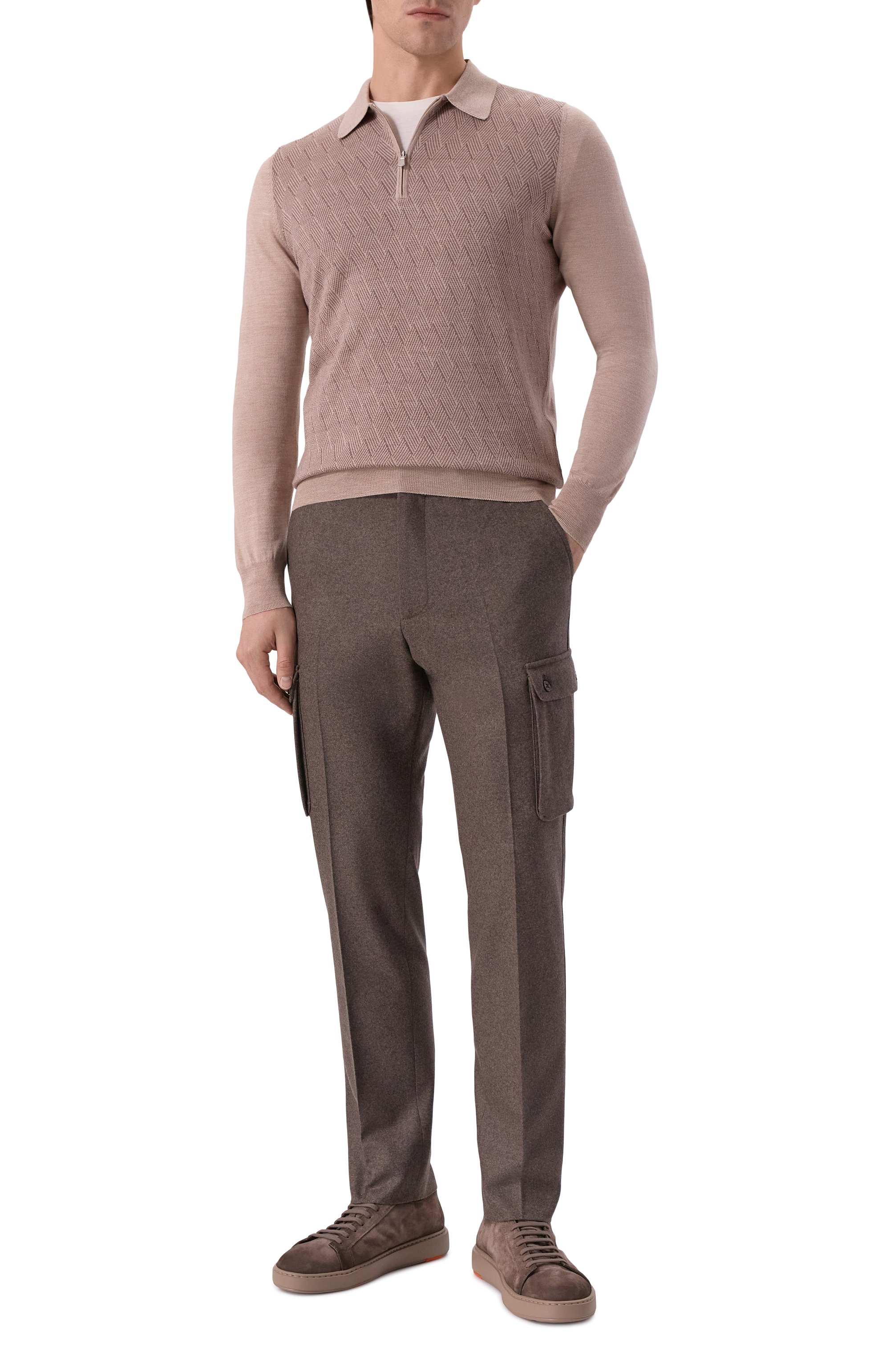 Поло из шерсти и шелка GRAN SASSO, арт. 57137/13126, фото 2