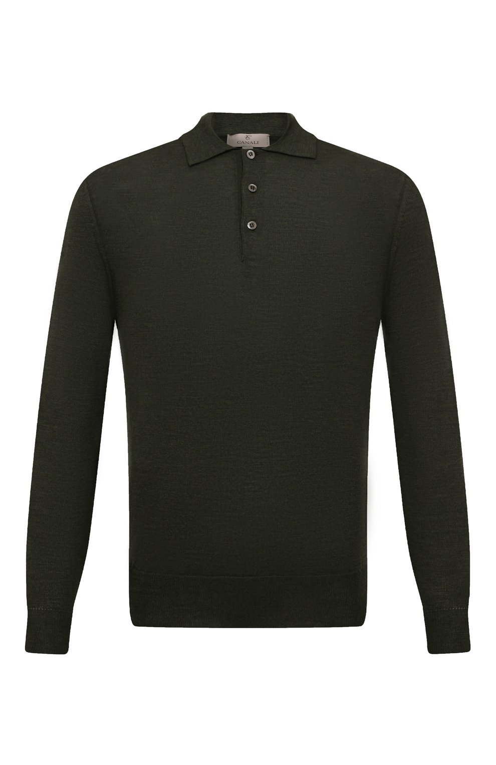 Шерстяное поло CANALI темно-зеленого цвета по цене 35150 руб., арт. C0017/MK00077, фото 1 Шерстяное поло CANALI, арт. C0017/MK00077, фото 1