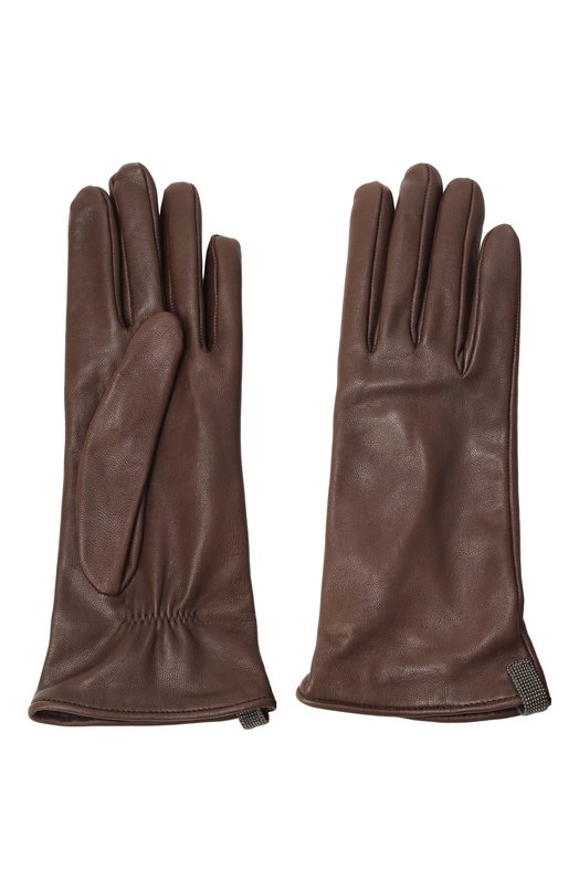 Кожаные перчатки Brunello Cucinelli MPPAH9009 Коричневый  MPPAH9009 Фото 3