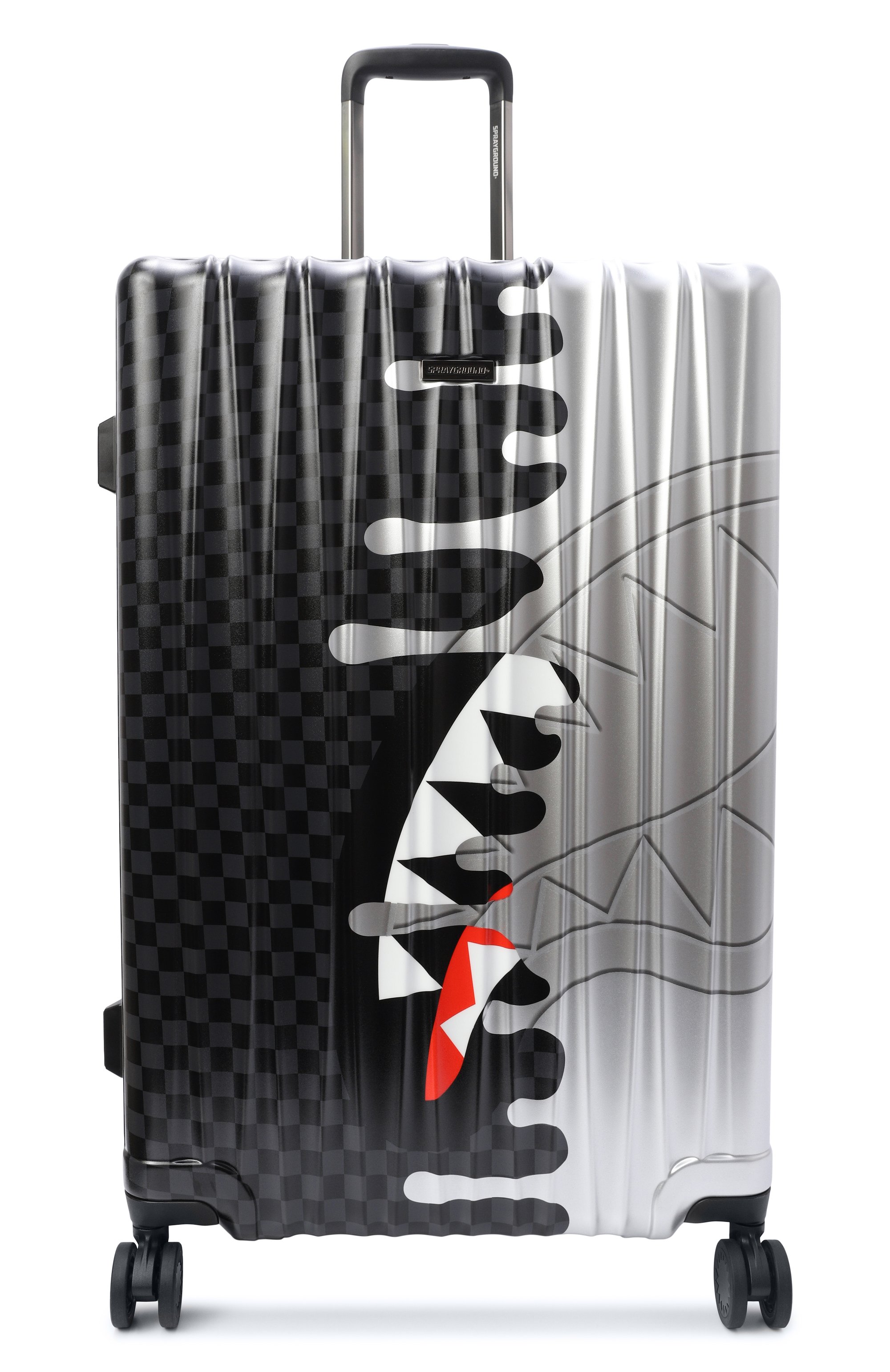 Чемодан chrome spectre SPRAYGROUND, арт. 910CL309NSZ/SILVER SIDE DRIP BLACK CHECK LARGE HAR, фото 5