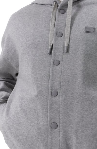 Хлопковая толстовка DOLCE & GABBANA серого цвета по цене 126000 руб., арт. G9BNKT/G702K, фото 5 Хлопковая толстовка DOLCE & GABBANA, арт. G9BNKT/G702K, фото 5