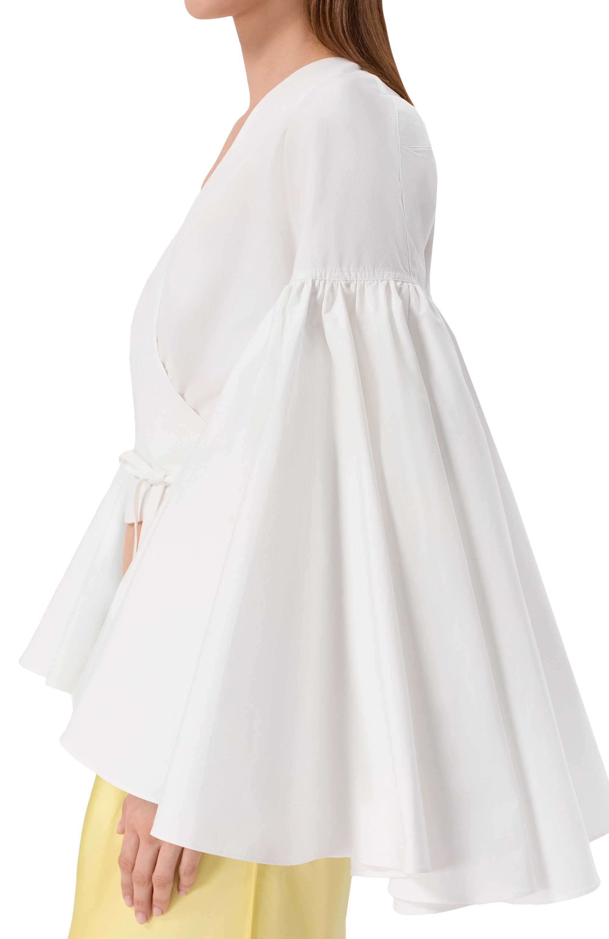 Хлопковая блузка JACQUEMUS белого цвета по цене 99500 руб., арт. 26ET0W00904AW00648, фото 5 Хлопковая блузка JACQUEMUS, арт. 26ET0W00904AW00648, фото 5