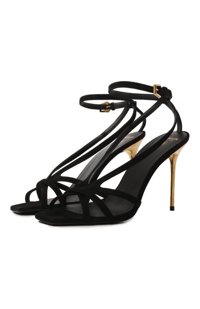 Женские замшевые босоножки ruby BALMAIN, арт. CN1UH974/LCMK