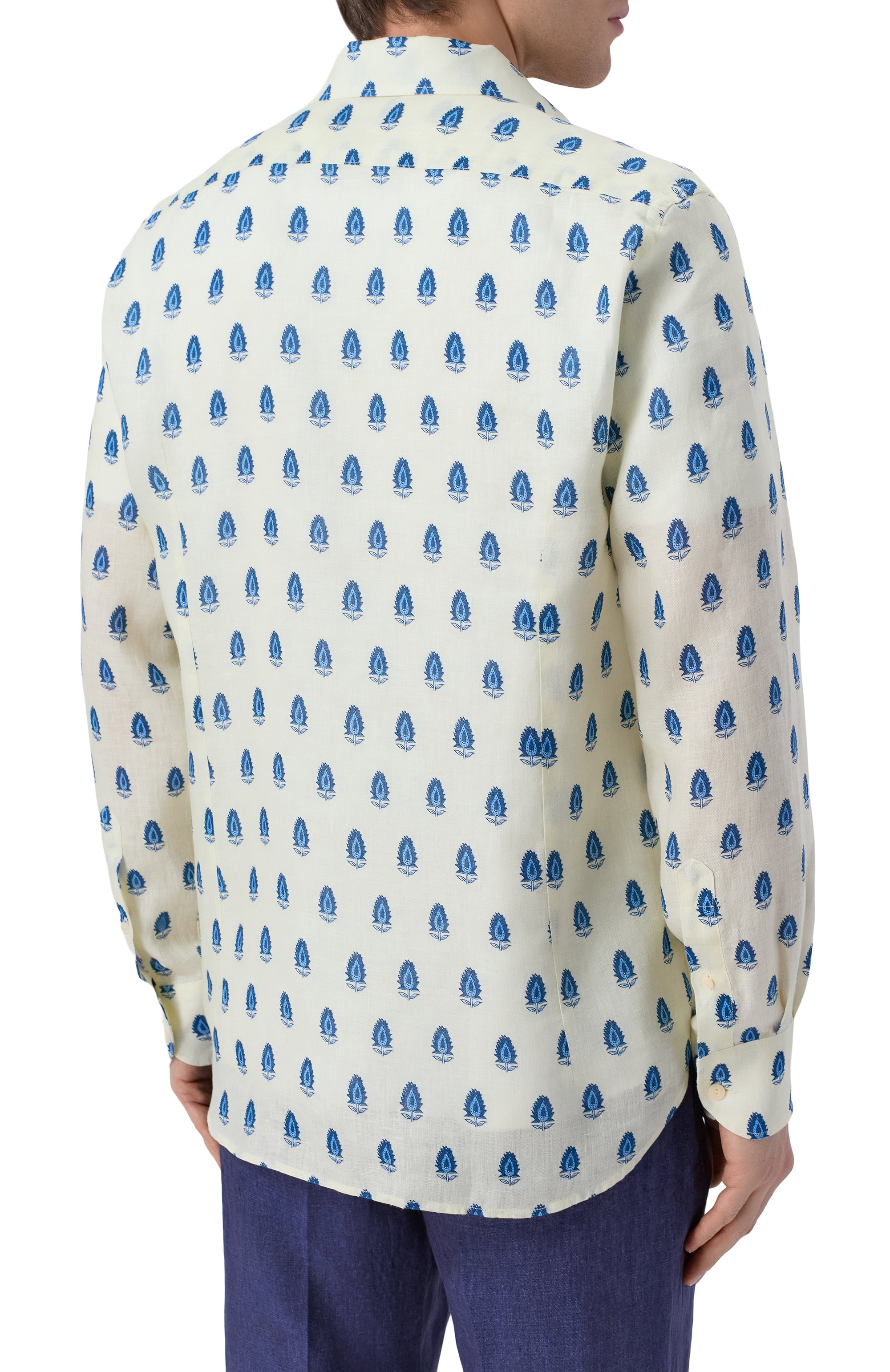 Льняная рубашка MC2 SAINT BARTH кремового цвета по цене 24850 руб., арт. PAMP001-00965L/PAMPL0NA, фото 4 Льняная рубашка MC2 SAINT BARTH, арт. PAMP001-00965L/PAMPL0NA, фото 4