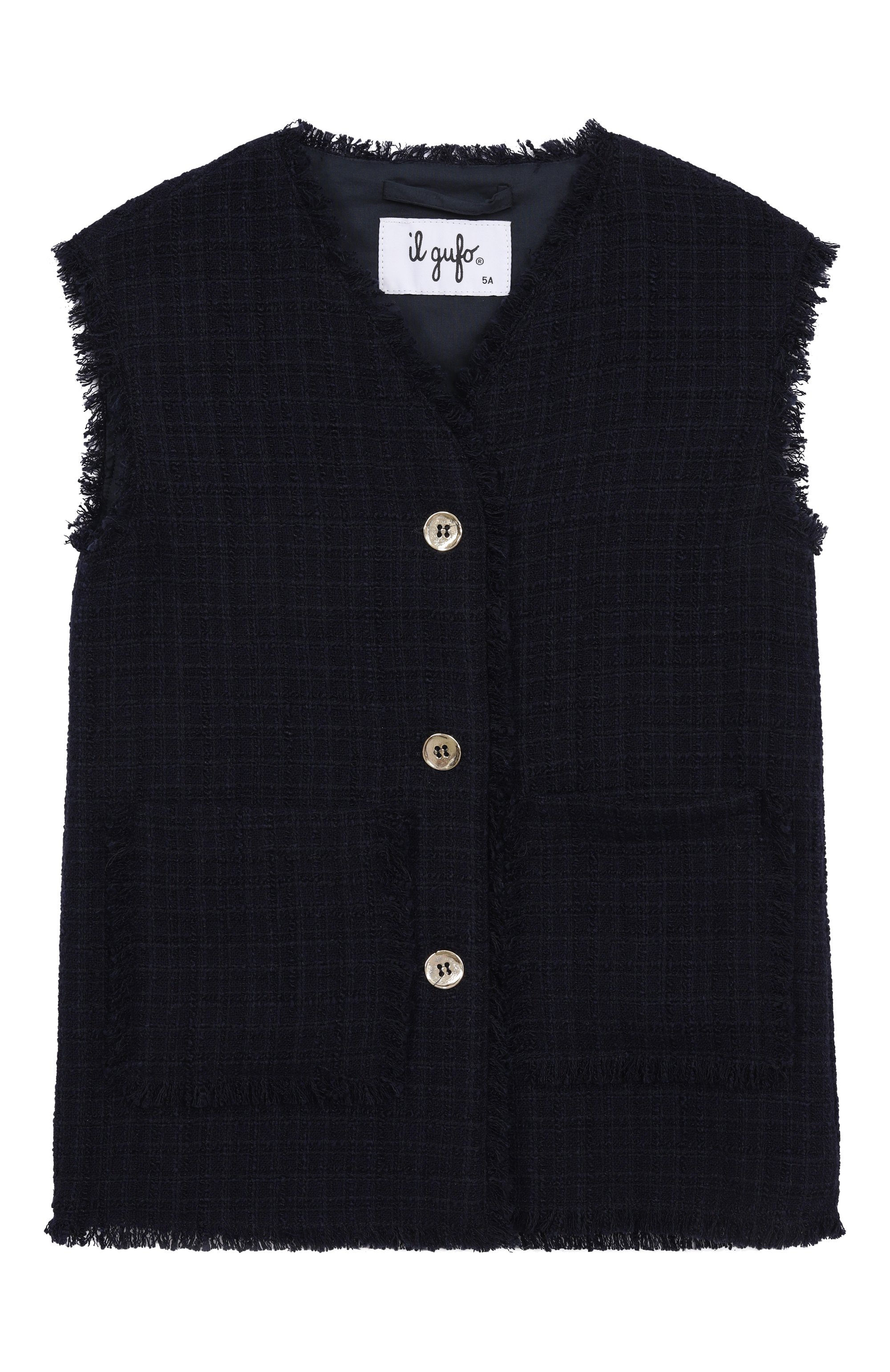 Твидовый жилет IL GUFO, арт. P25GI054C5052/5A-8A, фото 1