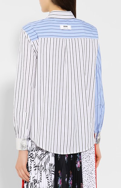 Хлопковая рубашка MSGM, арт. 2741MDE06Y 195619, фото 4