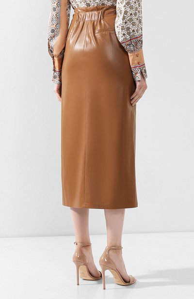 Юбка с запахом NANUSHKA, арт. AMAS_BR0WN_VEGAN LEATHER, фото 4