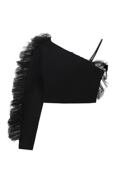 Топ ELISABETTA FRANCHI LA MIA BAMBINA черного цвета по цене 35900 руб., арт. EFT00040/TV654/10A-12A+, фото 2 Топ ELISABETTA FRANCHI LA MIA BAMBINA, арт. EFT00040/TV654/10A-12A+, фото 2