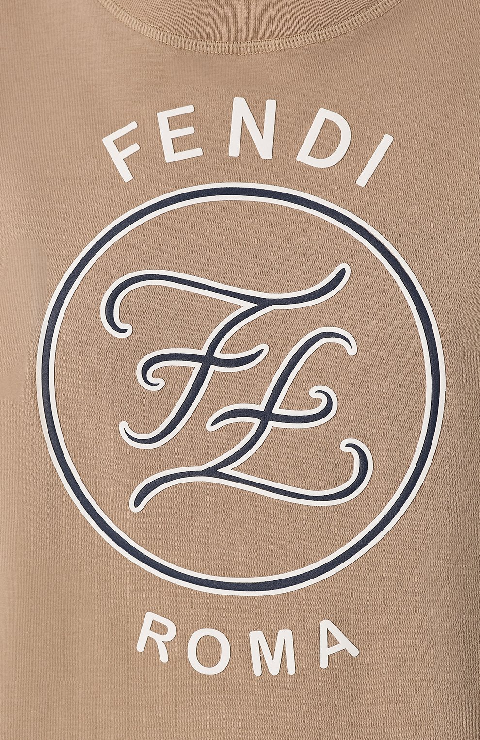 Хлопковая футболка FENDI темно-бежевого цвета по цене 34900 руб., арт. FAF127 AB4I, фото 5 Хлопковая футболка FENDI, арт. FAF127 AB4I, фото 5