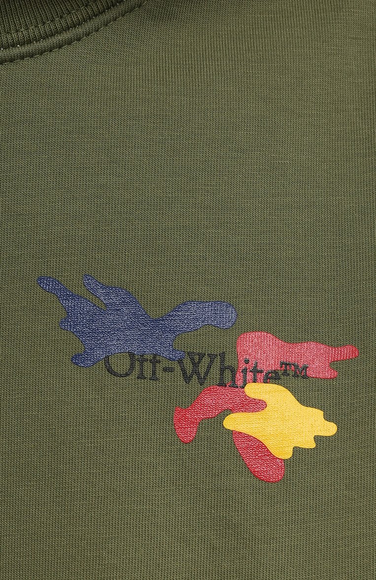 Хлопковое худи OFF-WHITE, арт. 0BBB006F23FLE001, фото 3