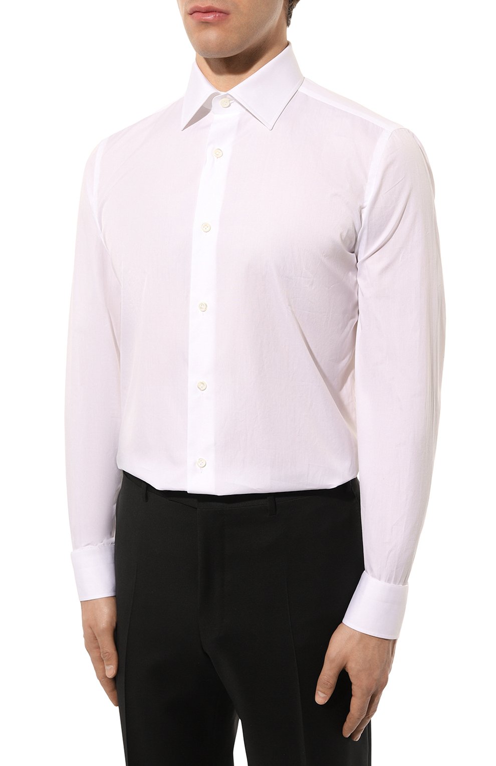 Хлопковая сорочка GIAMPAOLO белого цвета по цене 36200 руб., арт. 608/TS15311, фото 4 Хлопковая сорочка GIAMPAOLO, арт. 608/TS15311, фото 4