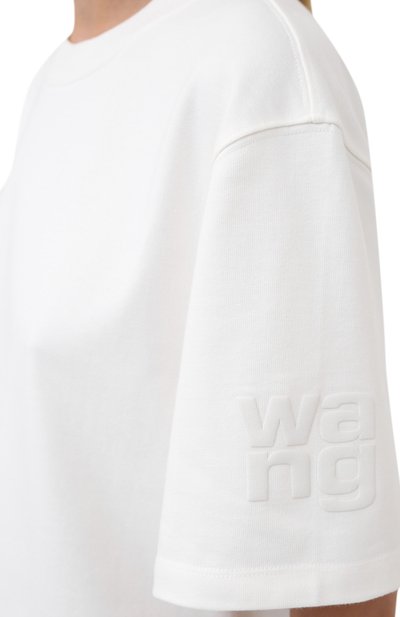Футболка из хлопка и вискозы ALEXANDERWANG.T белого цвета по цене 27100 руб., арт. 4CC2201156, фото 5 Футболка из хлопка и вискозы ALEXANDERWANG.T, арт. 4CC2201156, фото 5