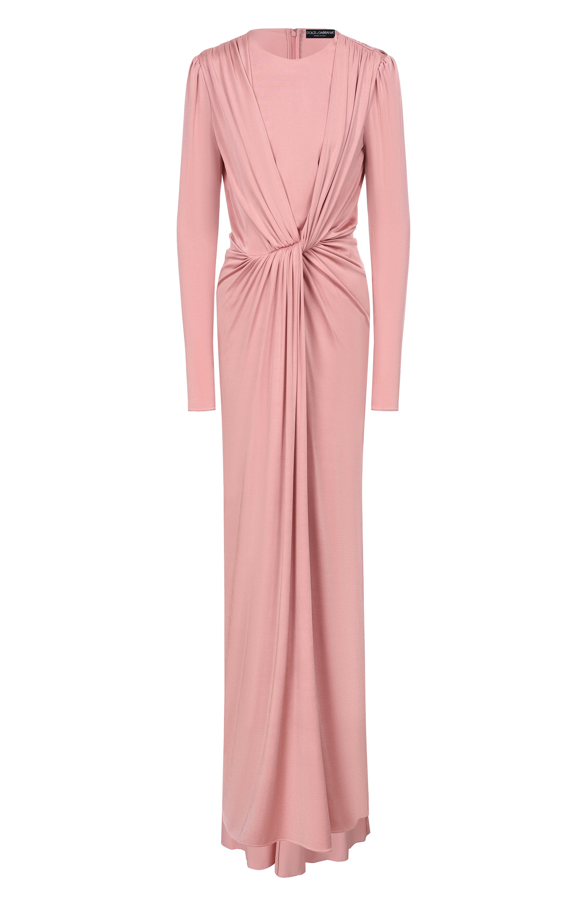 Платье из вискозы DOLCE & GABBANA розового цвета по цене 521500 руб., арт. F610IT/FUIBL, фото 1 Платье из вискозы DOLCE & GABBANA, арт. F610IT/FUIBL, фото 1