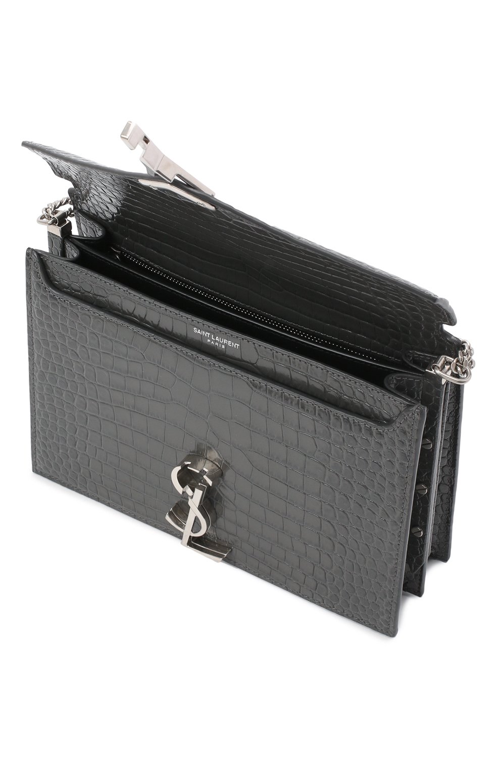 Сумка SAINT LAURENT темно-серого цвета по цене 236500 руб., арт. 532750/DND0E, фото 4 Сумка SAINT LAURENT, арт. 532750/DND0E, фото 4