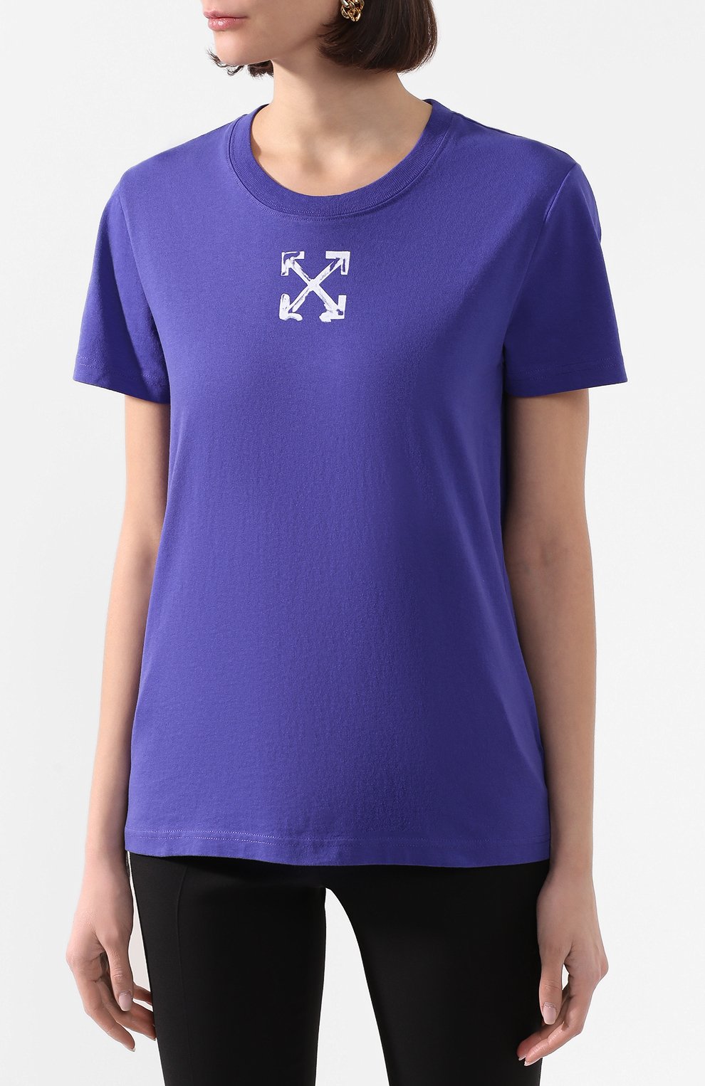 Хлопковая футболка OFF-WHITE, арт. 0WAA049S20JER0094501, фото 3
