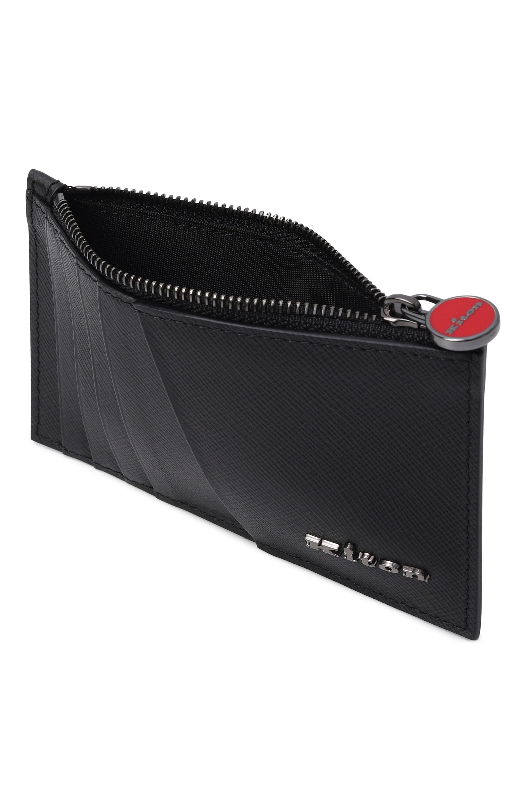 Кожаный футляр для кредитных карт KITON черного цвета по цене 36050 руб., арт. UPEA009N01269, фото 3 Кожаный футляр для кредитных карт KITON, арт. UPEA009N01269, фото 3